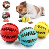 Interactive Dog Chew Ball Rubber Pet Toy Teeth Cleaning Treat Dispensing Puppy Training Ball