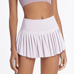 Showlu Fashion Women's quick dry sports skirt with high waist, built-in shorts, ideal for gym, tennis, running, and cycling activities.