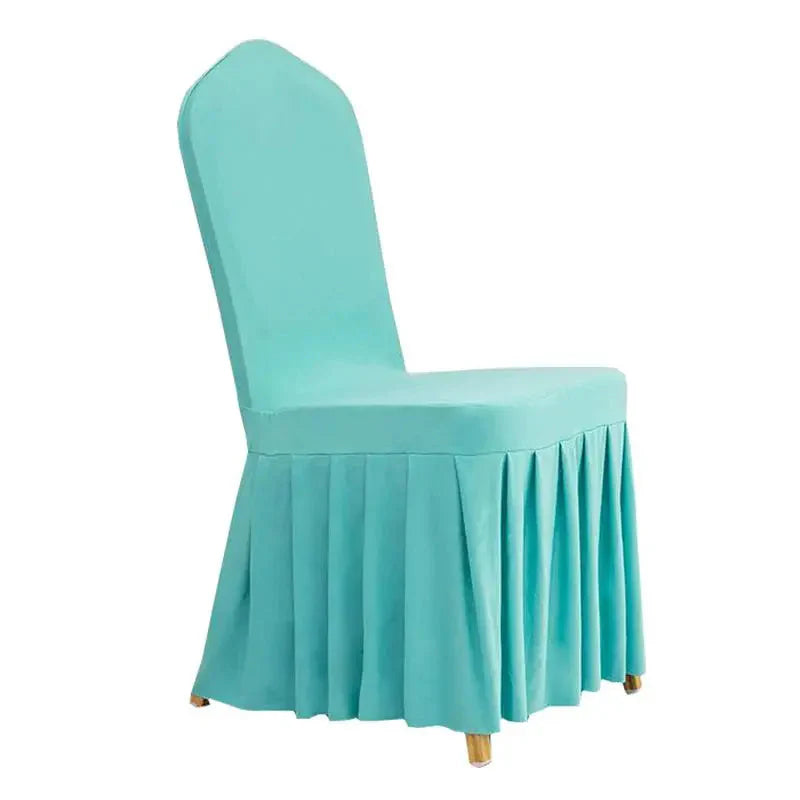 1Pcs Elastic Spandex Universal Chair Cover Skirt Cloth For Hotel Home Modern Wedding Birthday Party Event Dining Seat Decoration SHOWLU FASHION STORE
