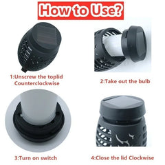 Solar Dancing Flame LED Garden Lantern