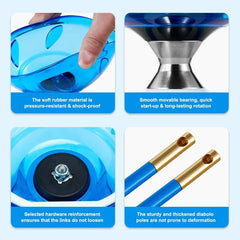 Portable Diabolo Chinese Yoyo Diabolo Set Portable Fitness Gear For Adults Kids Elderly Outdoor Indoor Agility Exercise