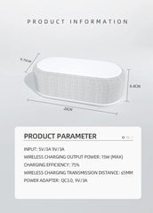 15W Wireless Charging Alarm Clock LED Night Light