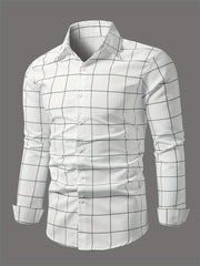 Fashion Square stripe patterns 3D Print Mens Long Sleeve Shirt Autumn Button Down Casual Animal Shirt Lapel Mens Clothing Tops