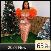 Customized African Dresses For Women Summer Autumn Africa Clothing Short Sleeve Dress Sexy V-Neck Perspective Slim Dress Office