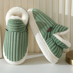Shevalues Winter Men Slippers Short Plush Men Cotton Boots Indoor Fluffy House Fur Slippers Men Casual Soft Fur Furry Men Shoes