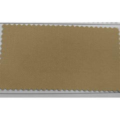 A rectangular fabric swatch in a solid tan color with a visible diagonal twill weave pattern.