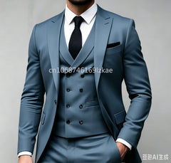 Green 3-Piece Suit Wedding Party Suit Traje Americana Hombre