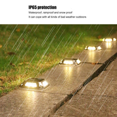 8 LED Solar Ground Light Waterproof IP65 Warm Garden Lamp
