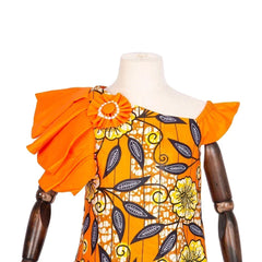 Girls African Dress Children Bazin Riche Dashiki Mermaid Dress Fashion Cute Party Dresses Girls African Print Clothing WYT598