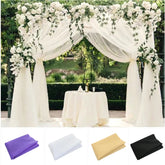 Wedding Organza Roll Sheer Crystal Tulle Fabric Wedding Arch Door Decoration Yarn Birthday Party Backdrop Baby Shower Supplies