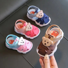 Summer Baby Sandals Style Open-Toe Clogs Breathable Sandals for Infants 0-1-2-3 Years Old Anti-Slip Soft-Soled Walking Shoes