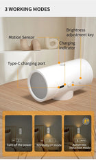 VENUSWING Magnetic Motion Sensor RGB Night Light