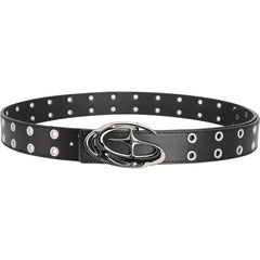 Men's Belt Punk Alien Buckle Belt Vintage Gothic Y2K Belt Men or Women Street Punk PU Leather Designer Waistband Pair with Jeans
