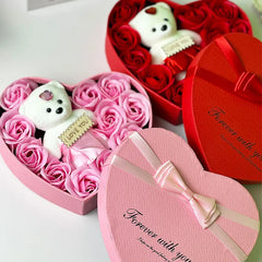 1PC red rose love gift box, suitable for wedding anniversary, Valentine's day, Christmas, mother's day, (excluding accessories)