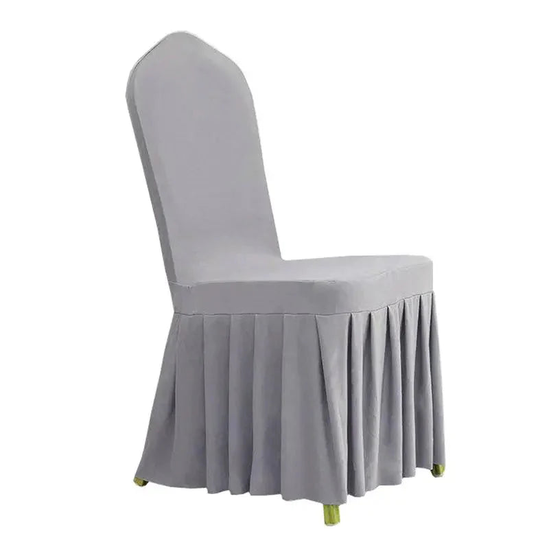 1Pcs Elastic Spandex Universal Chair Cover Skirt Cloth For Hotel Home Modern Wedding Birthday Party Event Dining Seat Decoration SHOWLU FASHION STORE