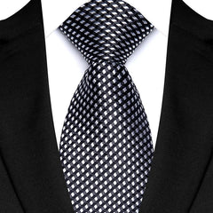 Luxury 8CM Men's Necktie Classic Neck Ties For Man Wedding Business Party Polka Dot Jacquard Woven Ascot Accessories Gift