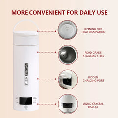 JFBONIN Mini Stainless Steel Electric Kettle