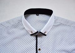 White Big Size 5XL Men Dress Shirt 2026 New Long Sleeve Slim Fit Button Down Collar Good Quality Printed Business Shirts