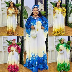 2026 African Dresses for Women Traditional Africa Clothing Dashiki Ankara Outfits Gown Abayas Robe Muslim Kaftan Maxi Long Dress