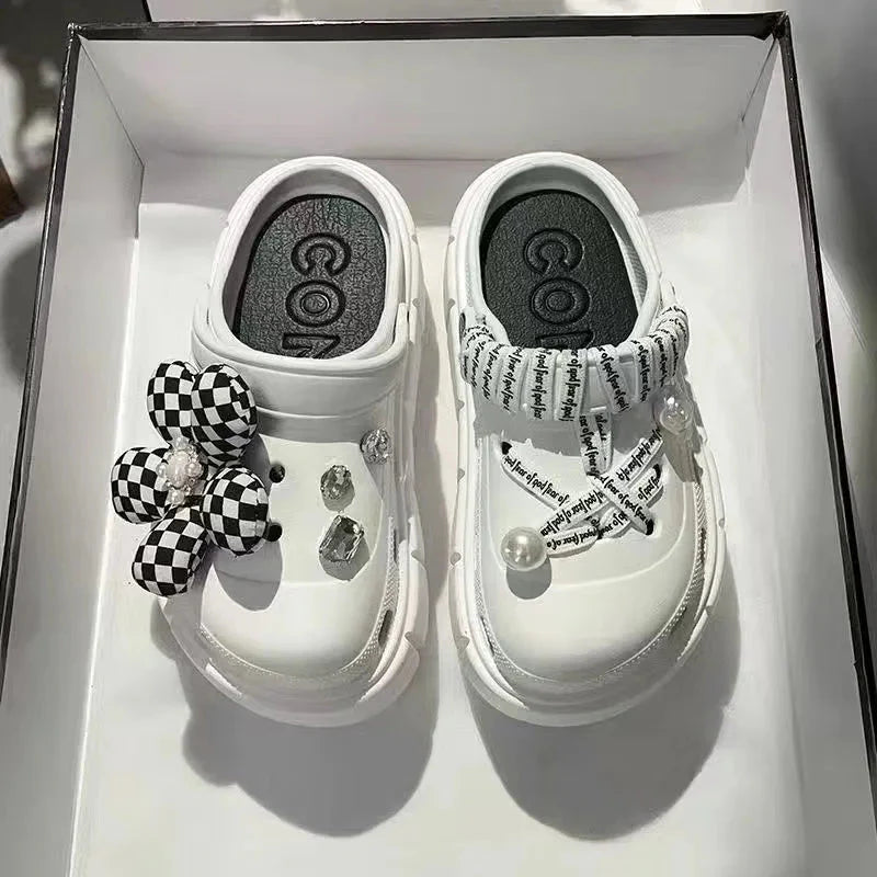 Summer Women Slippers Platform Clogs Outdoor Garden Shoes Female Pool Sandals Bathroom Flip Flops Mules Ladies Beach Slides SHOWLU FASHION STORE