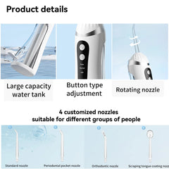 Portable USB Rechargeable Oral Irrigator 200ML IP65