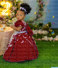 Luxury Lavender Beading Flower Girl Dresses Girls Birthday Dress gorgeous Customized Queen Baptism for Wedding Party Gowns