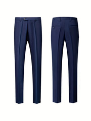 Men's Formal Suit Set Business Casual Slim Fit Tuxedo for Wedding, Long Sleeve Notch Lapel, Groom