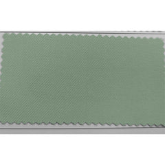 A rectangular fabric swatch in a solid sage green color with a visible diagonal twill weave.