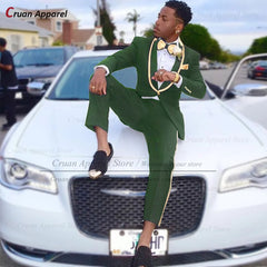 Classic Men Suit Sets Formal Activities Tailor-made Slim Fit Outfits Wedding Elegant Groomsman Costumes Blazer Pants 2 Pieces