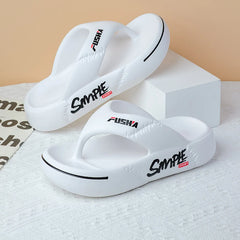 Soft Sole Platform Flip Flops Women 2024 Summer Beach Non Slip Men Slippers Coulple Thick Sole Bathroom Slides Sandals