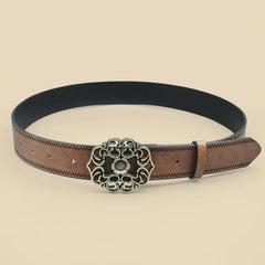 Classic Retro Western Denim Style Belt, Fashionable Casual Women's Belt, Retro Printed Belt, Classic Decorative Belt