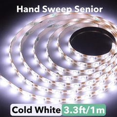 Flexible USB LED strip light in warm white from Showlu Smart General, showing the tape and connector on a white background.