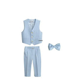 Little Boys Photography Suit Children Wedding Dress Kids Stage Performance Blazer Suit Baby Birthday Formal Ceremony Costume