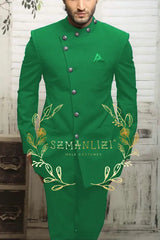 2025 Navy Blue Indian Design Men Suit Terno Masculino Slim Fit Formal Blazer Business Wedding Best Man Groom Suits 2 Pieces