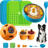 Dog Enrichment Toys 6 Pack Lick Mat Puzzle Ball Bowl for Peanut Butter Frozen Treats Anxiety Relief Boredom Reducer Dog Toys