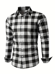 Fashion Square stripe patterns 3D Print Mens Long Sleeve Shirt Autumn Button Down Casual Animal Shirt Lapel Mens Clothing Tops