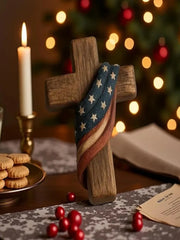 Portable Wooden Prayer Cross Gift Quietly Embracing Faith An Inspiring Decoration Suitable For Giving To Friends