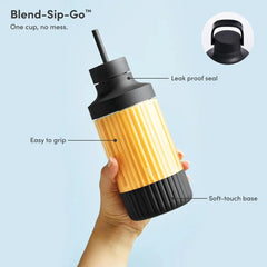 The Mini Blender Plus | Mini Countertop Kitchen Blender | Blend Smoothies And Shakes, Dressings, Sauces, Dips | Extra Vessels,