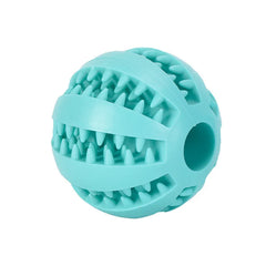 Interactive Dog Chew Ball Rubber Pet Toy Teeth Cleaning Treat Dispensing Puppy Training Ball