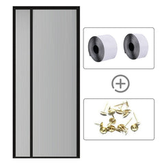 Magnetic Mesh Door Curtain Anti Mosquito Screen Self Adhesive