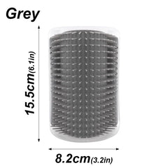 Cat Brush Comb Cat Toy with Catnip Cat Wall Brush Cat Scratcher Massage Self Groomer Comb Pet Cat Corner Scratcher Massager
