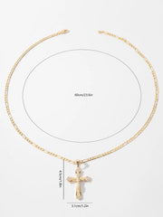 FanSibao Women's Religious Cross Pendant Necklace Christian Pendant Collar Prayer Baptism Christmas Gift