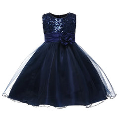 Girl Clothing Flower Sequins Dress For Christmas Halloween Brithday Party 3-10Y Kid Princess Tutu Dresses Child Vestidos Clothes