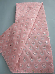 Red Elegant African Damask Brocade Lace Fabric 2025 High Quality 5 Yards Nigerian Jacquard Lace Fabric Gilding for Wedding Dress