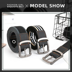 LUDIVIS Canvas Belt Outdoor Tactical Belt Unisex High Quality Canvas Belts for Jeans Male Luxury Casual Straps Ceintures
