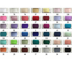 A grid of fabric swatches in various colors for custom suit orders.