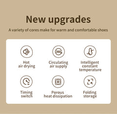 Electric Shoe Dryer 150W Portable Deodorizer Timer