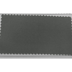 A rectangular fabric swatch of dark grey material with a visible diagonal twill weave.
