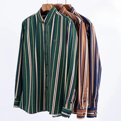 Plus size 6XL 100%cotton korean fashion long-sleeve shirts for men slim fit formal plain shirt striped houndstooth plaid clothes SHOWLU FASHION STORE