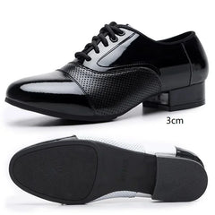 Modern Dance Shoes For Men Soft Performance Leather Breathable Social Latin Dance Square Formal Dress Jazz Dance Shoes Sneakers
